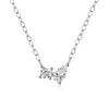Necklace S925 Sterling Silver Geometric Water Drops Pear Shaped Pendant O Chain Light Luxury Women's
