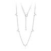 Necklace S925 Sterling Silver Leaf Pattern Minimalist Micro Inlay Zircon Electroplated Women's Jewelry