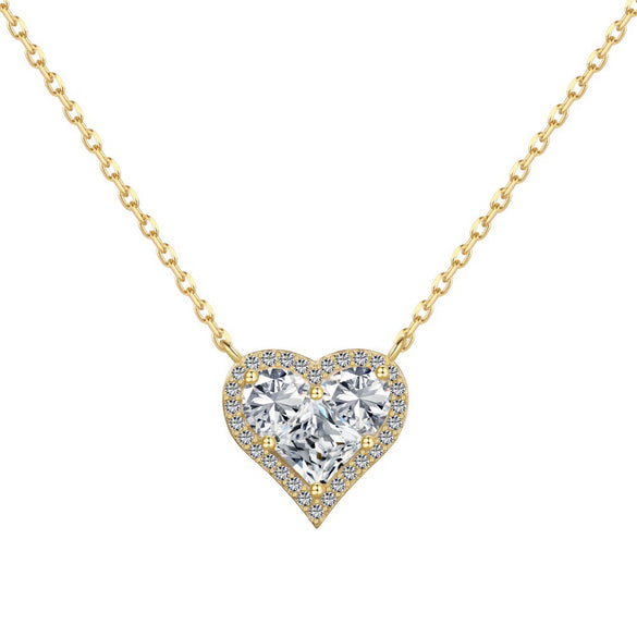 Necklace S925 Sterling Silver Light Luxury Geometric Cross Pendant Clavicle Chain For Women