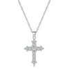 Necklace S925 Sterling Silver Light Luxury Geometric Cross Pendant Clavicle Chain For Women