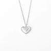 Necklace S925 Sterling Silver Love Cross Chain Mixed Gem Inlay Electroplating Design