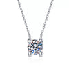 Necklace S925 Sterling Silver Pt950 Gold Moissanite Cow Head Geometric Electroplating Cross Flower Chain