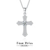 Necklace S925 Sterling Silver Retro Cross Heart Crow Pendant Jewelry Electroplating