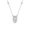 Necklace S925 Sterling Silver Zircon Heart Pendant For Female