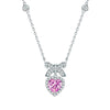 Necklace S925 Sterling Silver Zircon Heart Pendant For Female