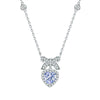 Necklace S925 Sterling Silver Zircon Heart Pendant For Female