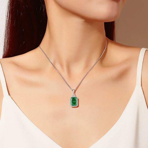 Necklace S925 Sterling Silver Zircon Pendant Chopin Chain For Women