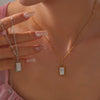 Necklace Sea Shells Square Pendant Titanium Steel 18K Gold Plated Geometric Allmatch Women's Jewelry