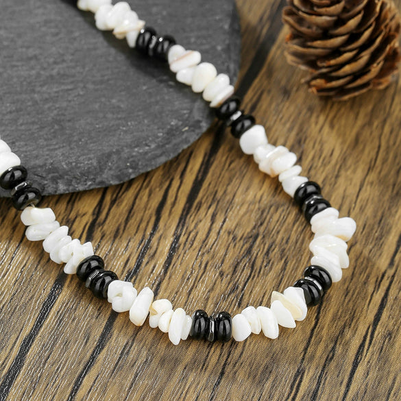 Necklace Seashell Stainless Steel Geometric Handmade Bohemian Style