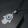Necklace Set Unisex Geometric Blue Glass Eye Pendant Alloy Inlaid Gemstones