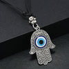 Necklace Set Unisex Geometric Blue Glass Eye Pendant Alloy Inlaid Gemstones