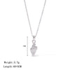 Necklace Shell Conch Pendant Titanium Steel Geometric Simple Retro Light Luxury Women's Electroplating O Word Chain