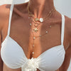 Necklace Shell Piece Starfish Conch Imitation Pearl Alloy Geometric Star Electroplating Women's Fashion