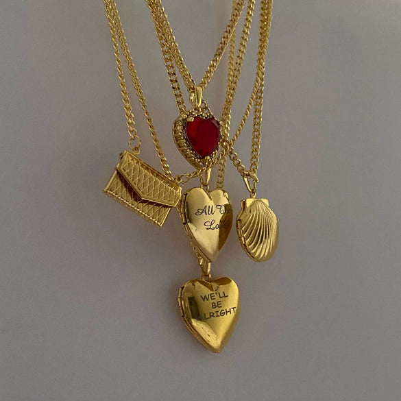 Necklace Shell Titanium Steel Geometric Electroplated Cuban Chain Real Gold Plated Color Preservation