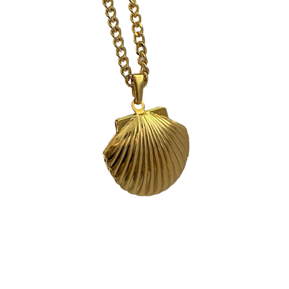 Necklace Shell Titanium Steel Geometric Electroplated Cuban Chain Real Gold Plated Color Preservation