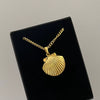 Necklace Shell Titanium Steel Geometric Electroplated Cuban Chain Real Gold Plated Color Preservation