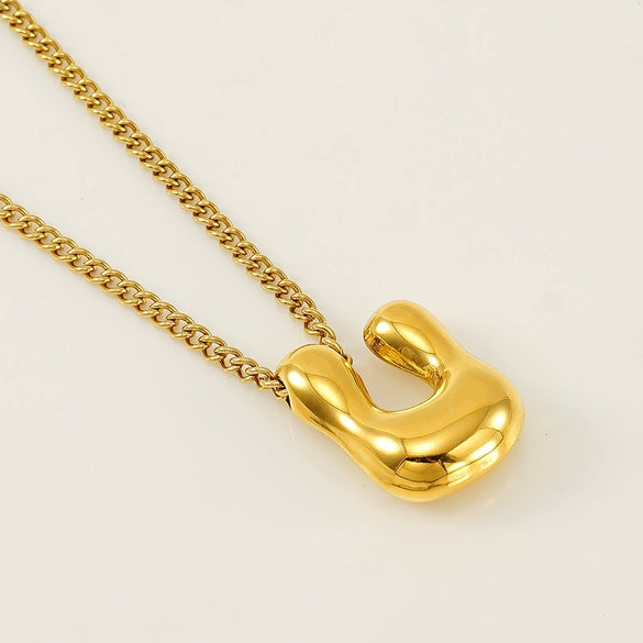 Necklace Side Chain Titanium Steel Stainless Steel Electroplating Letter Pattern Jewelry For Women