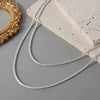 Necklace Silver Doublelayer Twisted Rope Copper Plated With Real Gold Geometric Style Electroplating For Women