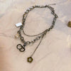 Necklace Silver Jewelry Fruit Pattern Stacked Style Cross Chain Titanium Steel Pendant