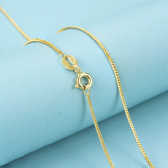 Necklace 925 Silver Snake Bone Chain Box Chain Geometric Electroplated