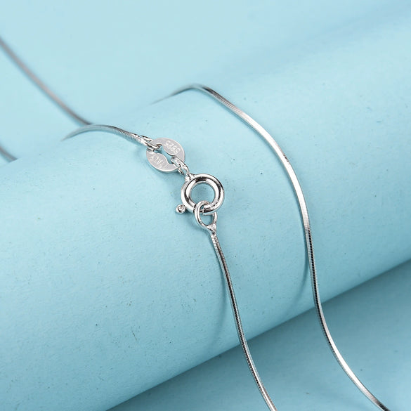 Necklace 925 Silver Snake Bone Chain Box Chain Geometric Electroplated