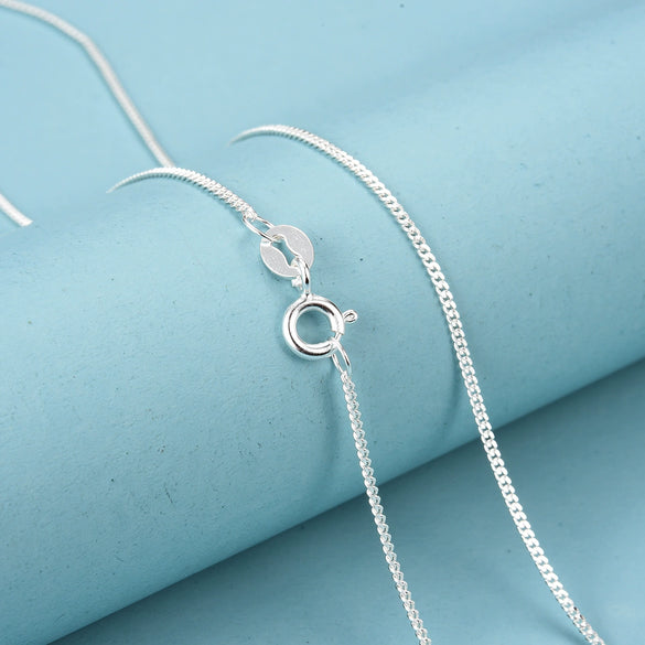 Necklace 925 Silver Snake Bone Chain Box Chain Geometric Electroplated