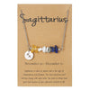 Necklace Stainless Steel Alloy Gravel Geometric Constellation Pendant O Word Chain