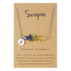 Necklace Stainless Steel Alloy Gravel Geometric Constellation Pendant O Word Chain