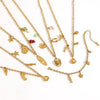Necklace Stainless Steel Animal Zodiac Starfish Conch Pendant 18K Gold Plated Light Luxury O Word Chain