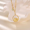Necklace Stainless Steel Copper Animal Zodiac Baroque Pastoral Style Electroplating