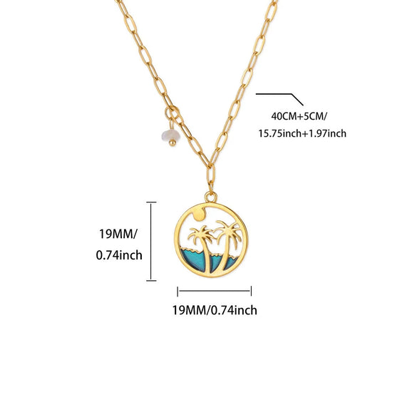 Necklace Stainless Steel Copper Animal Zodiac Baroque Pastoral Style Electroplating