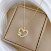 Necklace Stainless Steel Copper Animal Zodiac Cartoon Heart Love Full Diamond Style