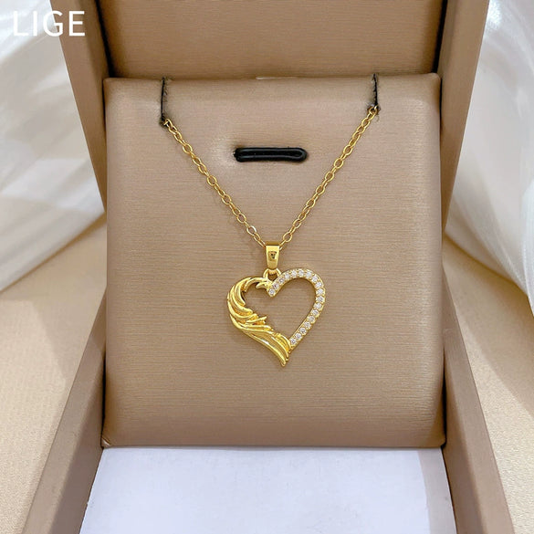 Necklace Stainless Steel Copper Animal Zodiac Cartoon Minimalist Style