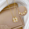Necklace Stainless Steel Copper Animal Zodiac Cartoon Style Heart Fourleaf Flower Design