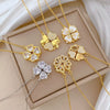 Necklace Stainless Steel Copper Cartoon Animal Zodiac Heart Fourleaf Flower Style