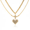 Necklace Stainless Steel Copper Cross Heart Pendant Geometric Light Luxury Electroplating Unisex