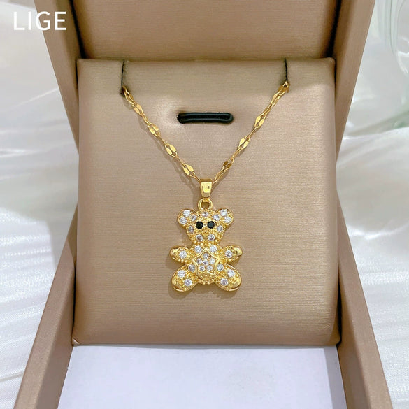 Necklace Stainless Steel Copper Fivepointed Star Geometric Light Luxury Elegant Gorgeous For Women