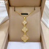 Necklace Stainless Steel Copper Fourleaf Flower Animal Zodiac Cartoon Style