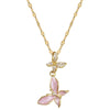 Necklace Stainless Steel Copper Geometric Butterfly Full Diamond Dripping Oil Light Luxury Temperament Unisex