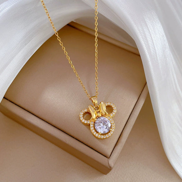 Necklace Stainless Steel Copper Geometric Butterfly Light Luxury Elegant Gorgeous Unisex