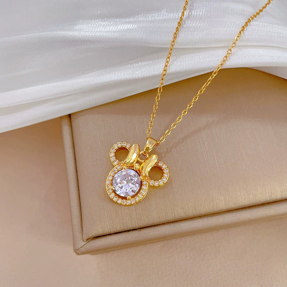 Necklace Stainless Steel Copper Geometric Butterfly Light Luxury Elegant Gorgeous Unisex