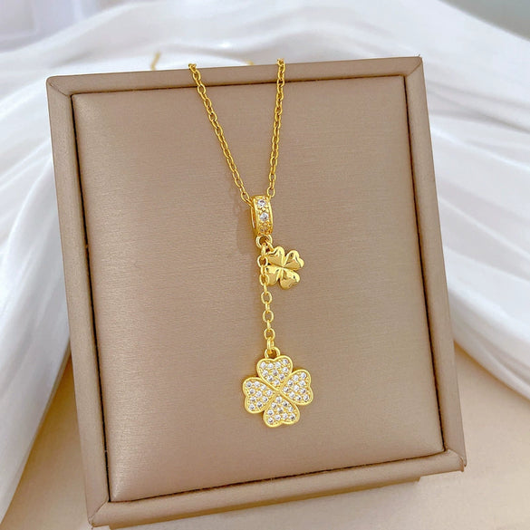Necklace Stainless Steel Copper Geometric Cartoon Minimalist Style