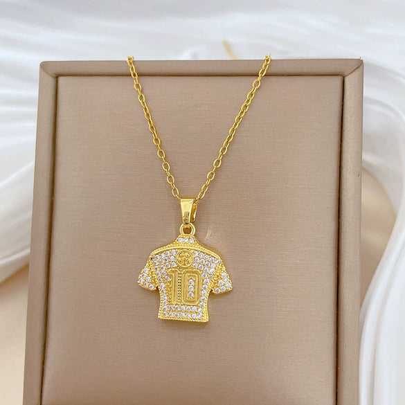 Necklace Stainless Steel Copper Geometric Cartoon Minimalist Style