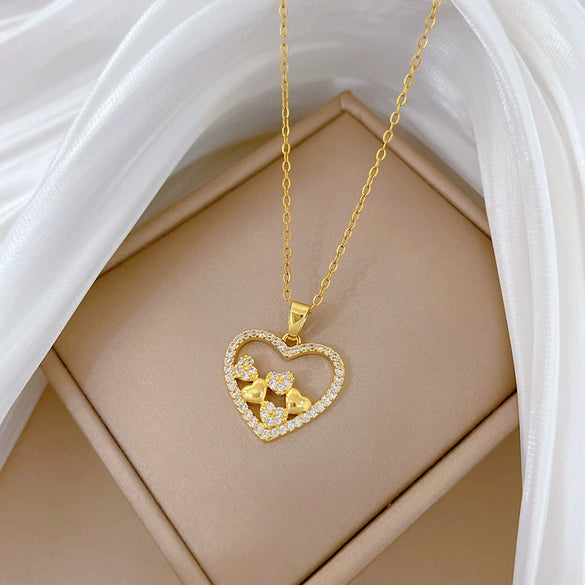 Necklace Stainless Steel Copper Geometric Cartoon Minimalist Style