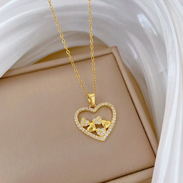 Necklace Stainless Steel Copper Geometric Cartoon Minimalist Style
