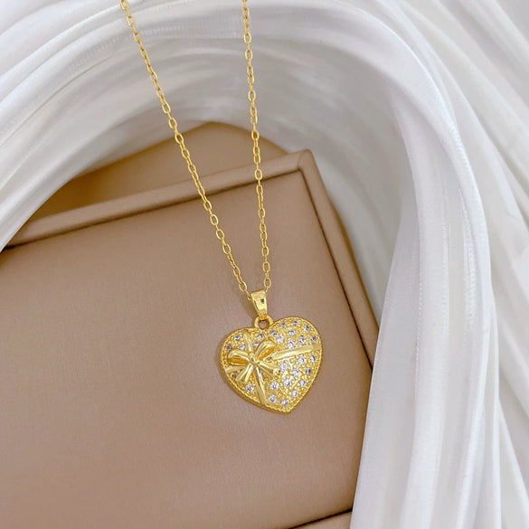 Necklace Stainless Steel Copper Geometric Cartoon Style