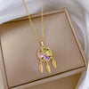 Necklace Stainless Steel Copper Geometric Cartoon Style