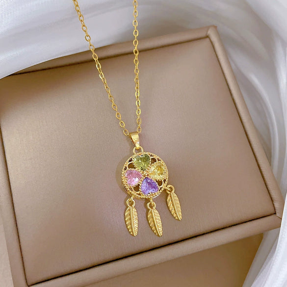 Necklace Stainless Steel Copper Geometric Cartoon Style