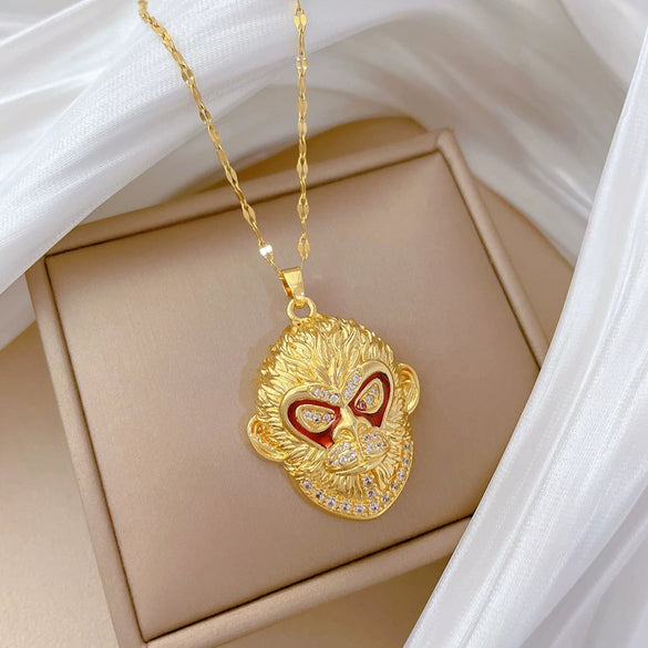 Necklace Stainless Steel Copper Geometric Cartoon Style