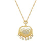 Necklace Stainless Steel Copper Geometric Cartoon Tassel Auspicious Lock Women's